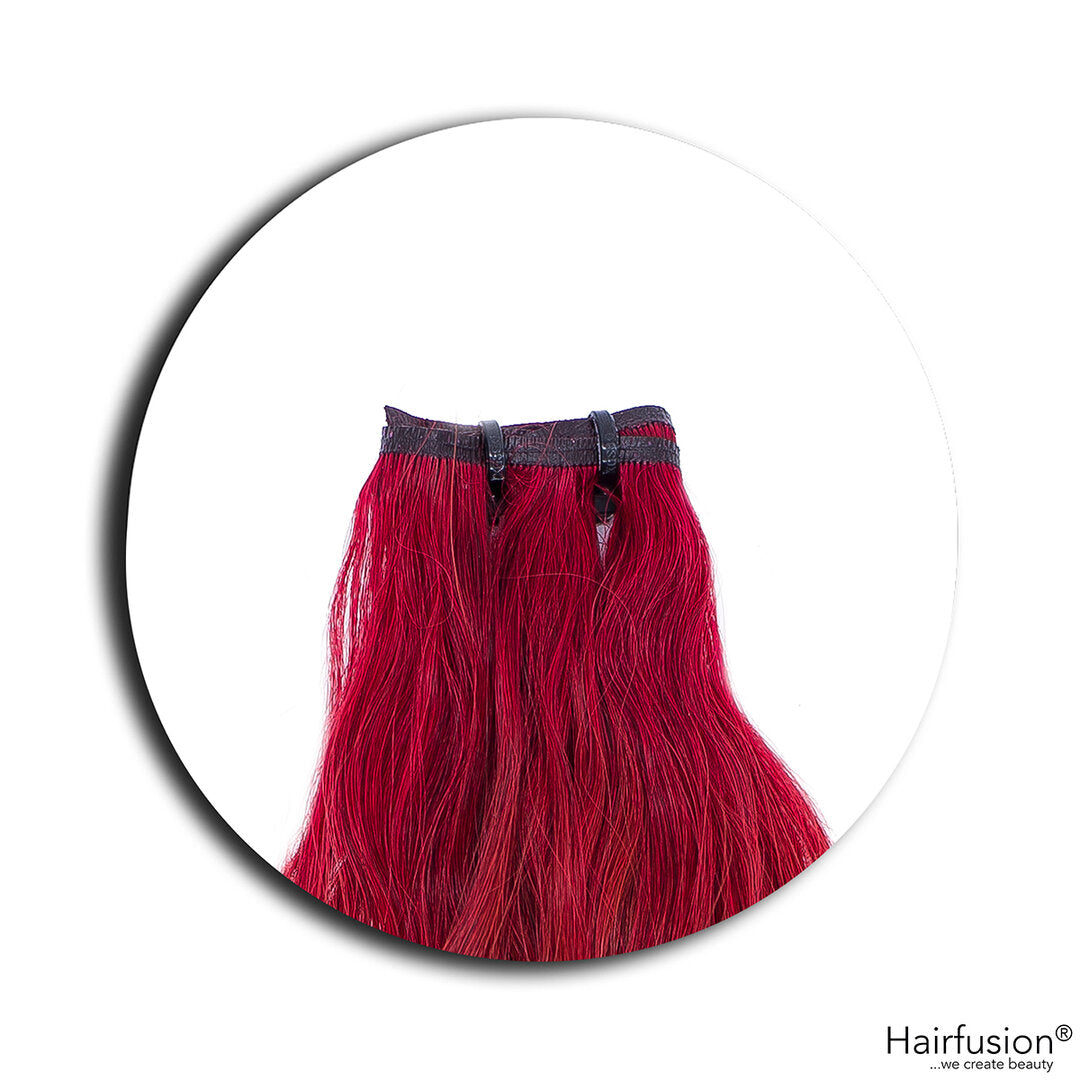 Outlet Nr. 103 – 1 Tresse Extension – dunkler Ansatz Farbe 35 – 50 cm – gelockt