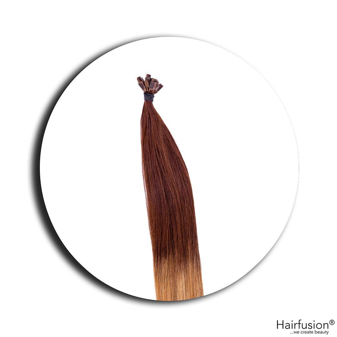 Outlet Nr. 172 – 50 Bonding Extensions – Farbe Ombré 4 auf 22 – 35 cm – glatt