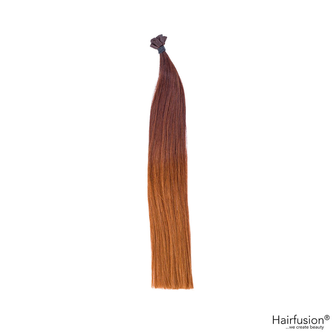 Outlet Nr. 180 – 25 Bonding Extensions – Farbe Ombré 4 auf 170 – 40 cm – glatt