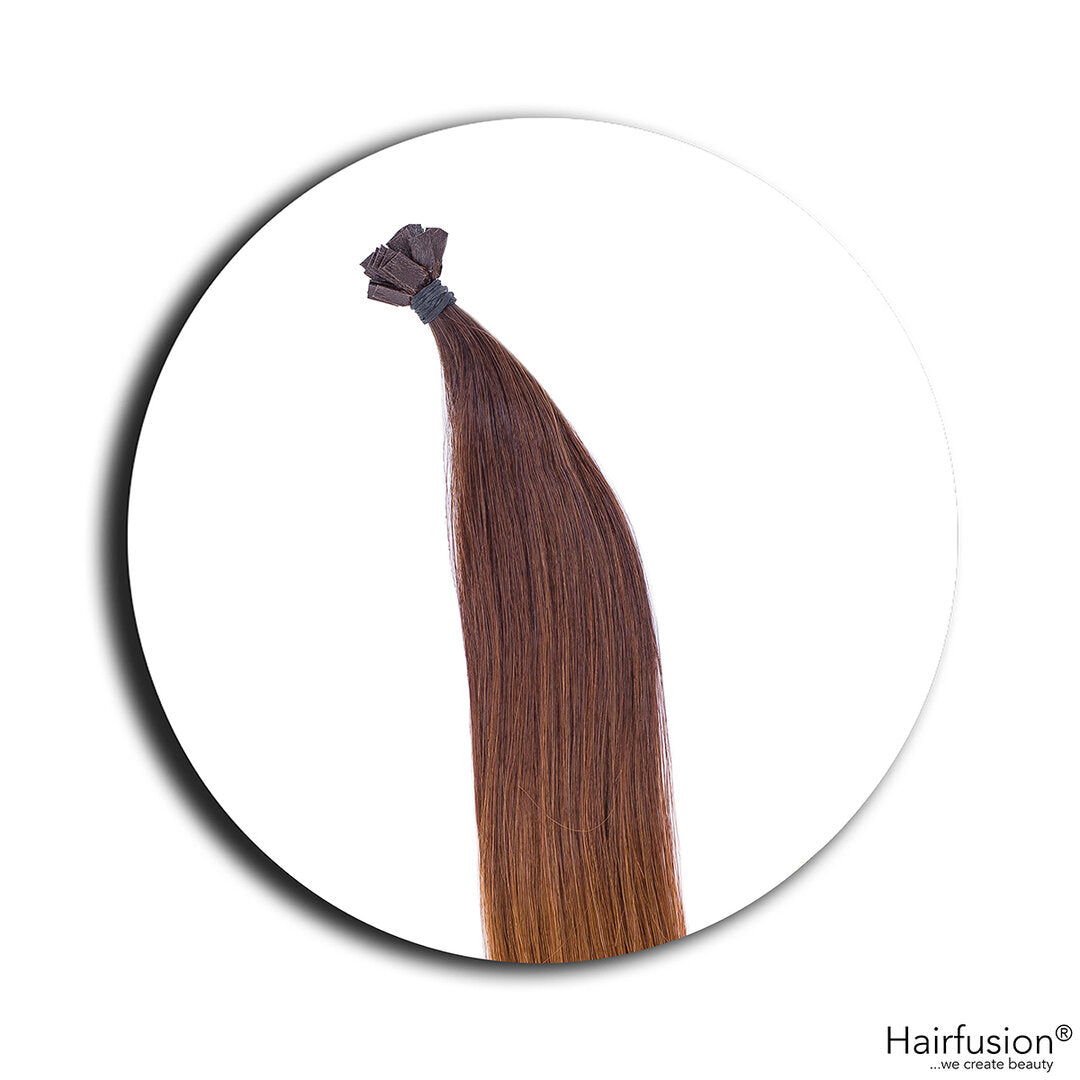 Outlet Nr. 180 – 25 Bonding Extensions – Farbe Ombré 4 auf 170 – 40 cm – glatt