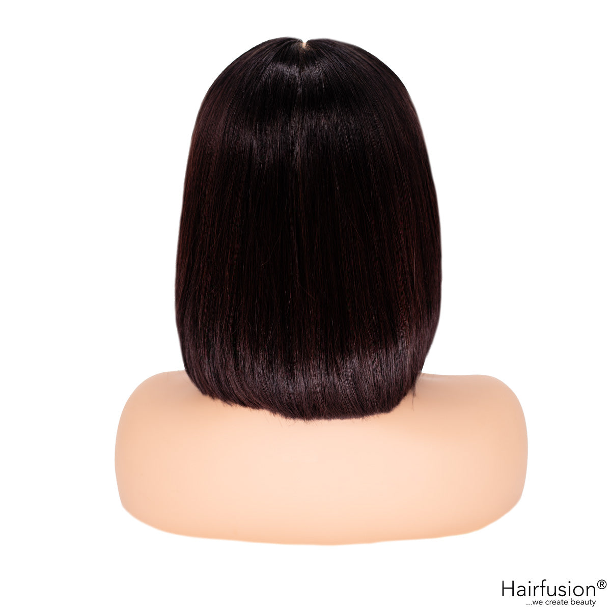 Echthaar Perücke - Mila - 25 cm - Ruby Black - T- Part Bob Perücke