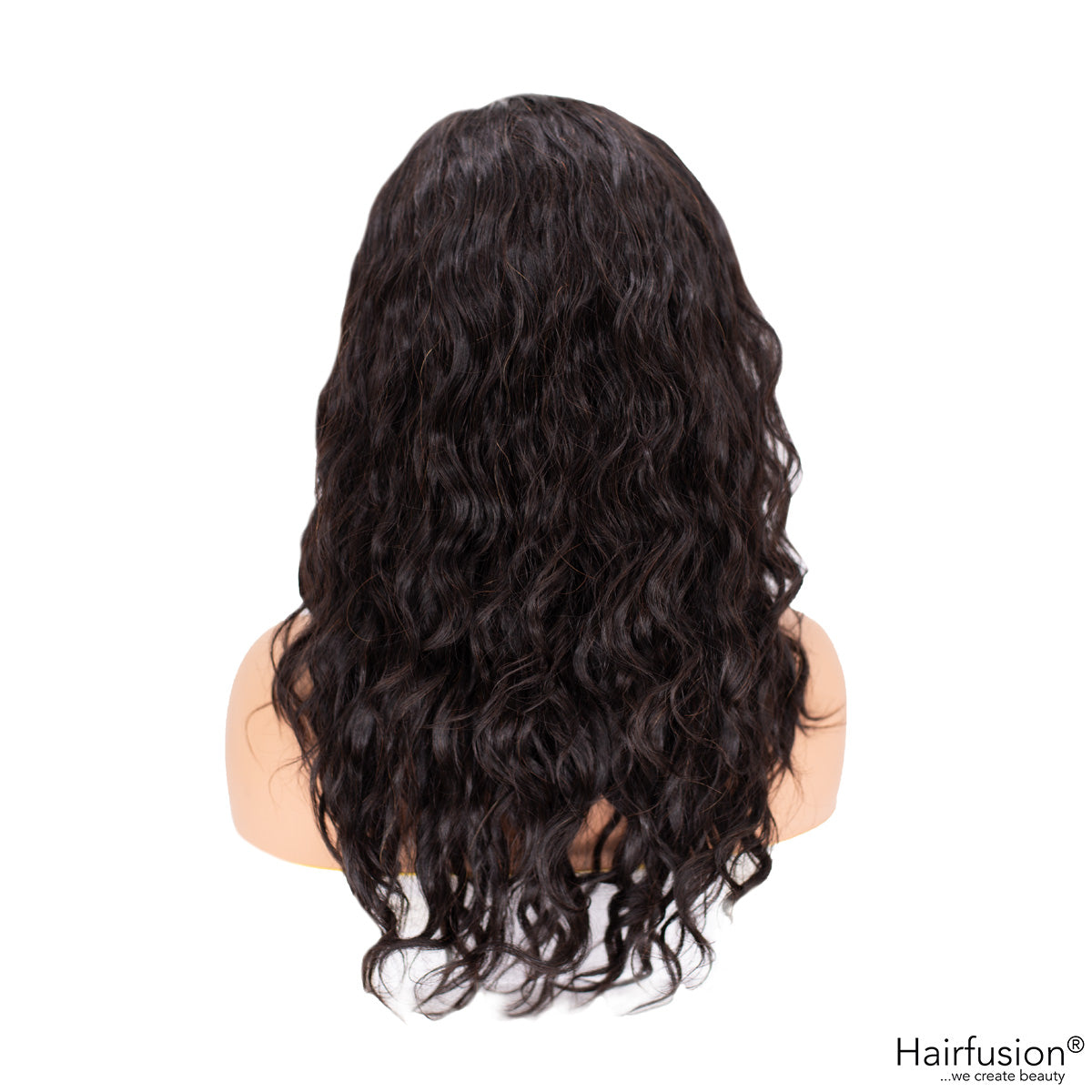 Echthaar Perücke - Camilla - naturgewellt 40 cm - schwarzbraun Lace Front