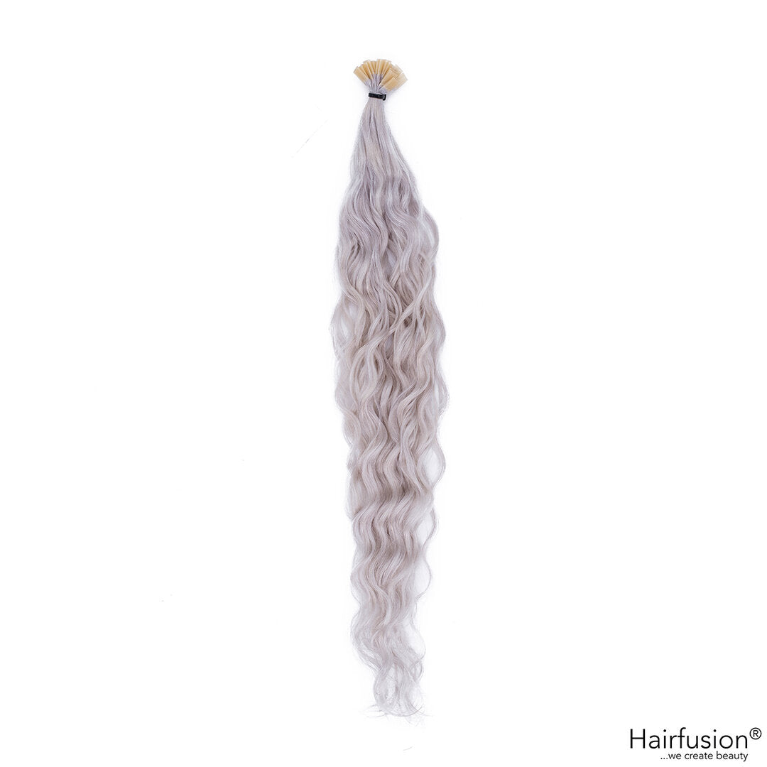 gelockte Bondingextensions - 25 Stück Flachbonding Echthaar 40-70 cm