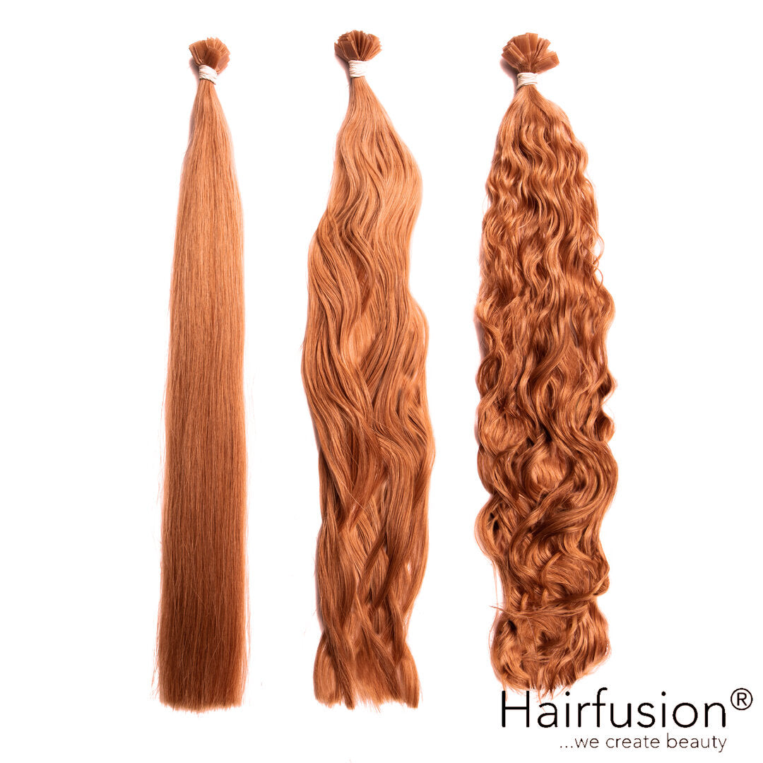 25 Stück HAIRFUSION Echthaar Strähnen mit KERATIN BONDING (Wärme-/Ultraschall) einfarbig