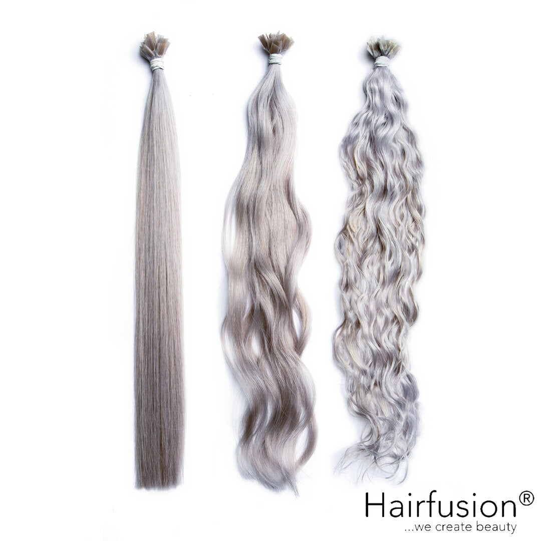 25 Stück HAIRFUSION Echthaar Strähnen mit KERATIN BONDING (Wärme-/Ultraschall) einfarbig