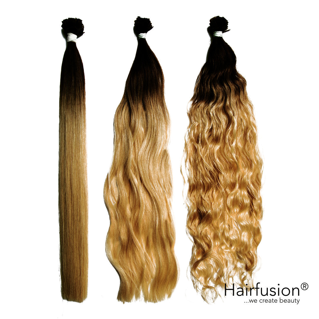 25 Stück HAIRFUSION Echthaarsträhnen mit FLACHBONDING (Wärme-/Ultraschalltechnik) ROOT