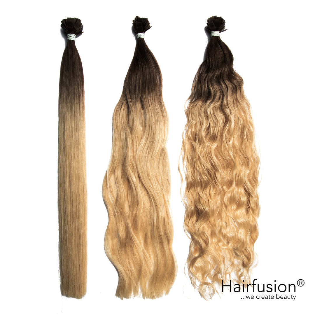 25 Stück HAIRFUSION Echthaarsträhnen mit FLACHBONDING (Wärme-/Ultraschalltechnik) ROOT