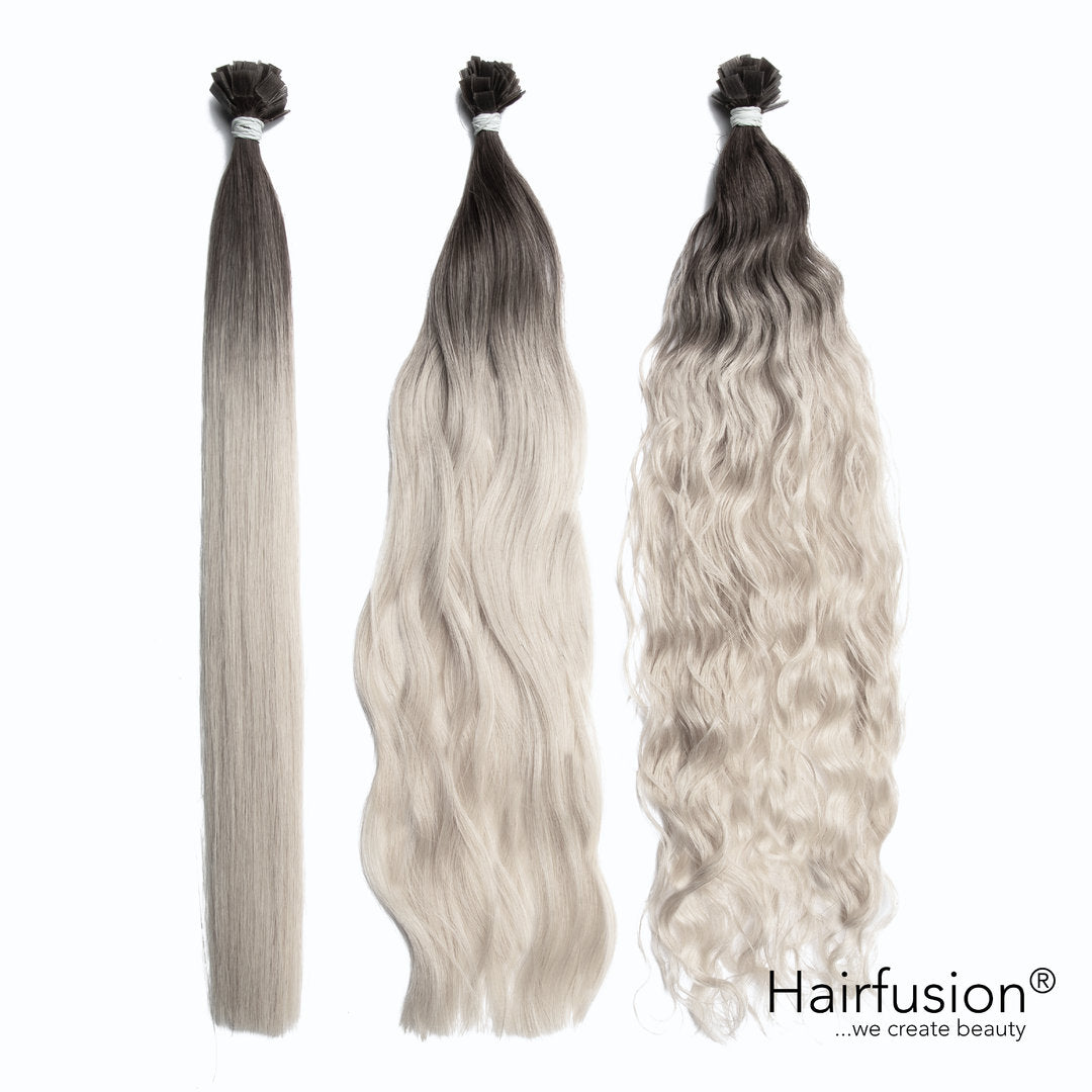 25 Stück HAIRFUSION Echthaarsträhnen mit FLACHBONDING (Wärme-/Ultraschalltechnik) ROOT