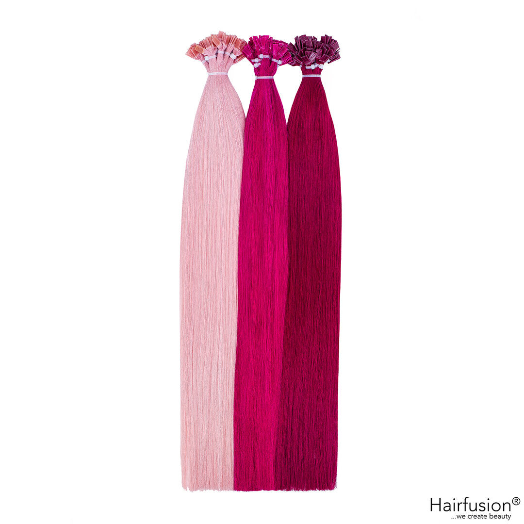 Bunte Bonding Extensions - 10 Stück (Flachbonding) Color Crush Collection Echthaar 50 cm