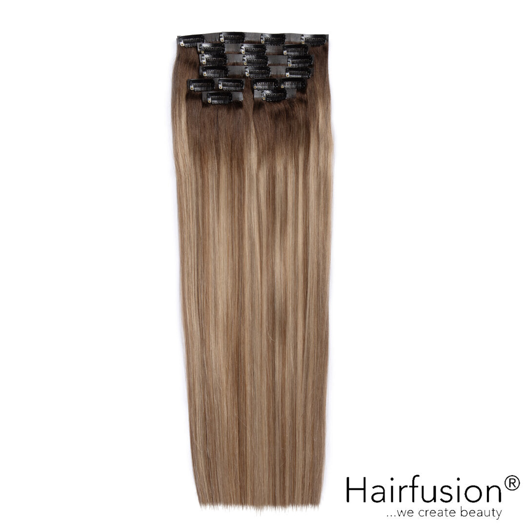 Clip-In Extensions XL-Volumen SET Haarverlängerung - 130 g - 8 Teile - 50 cm
