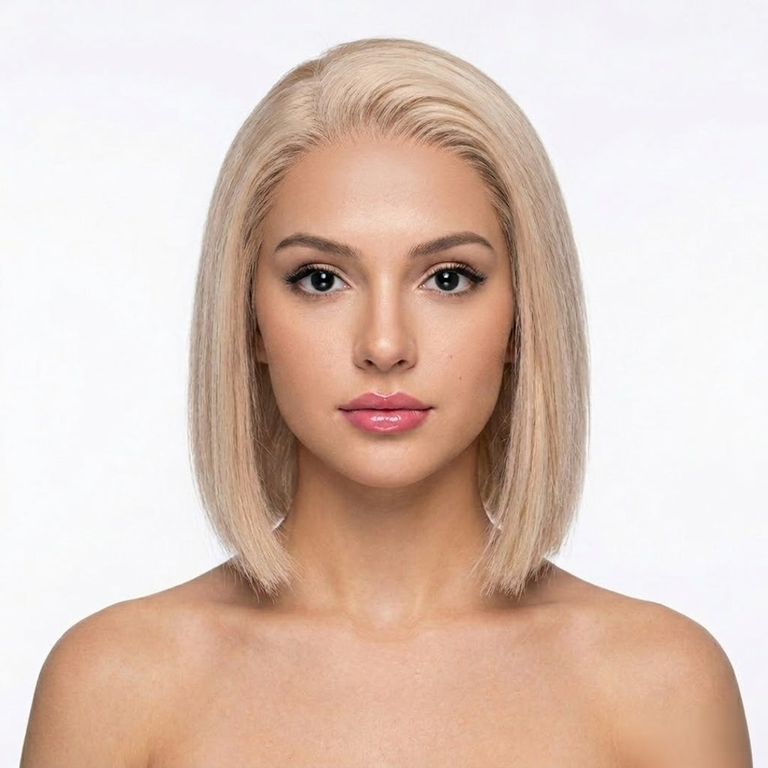 Echthaar Lacefront Perücke beige/blond gesträhnt - BEACH GIRL