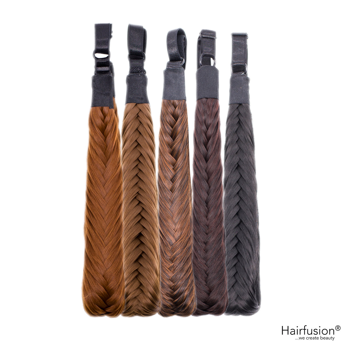 AA - Geflochtenes Haarband in Fischgrätenoptik - aus Hochwertigen Kunsthaar von HAIRFUSION