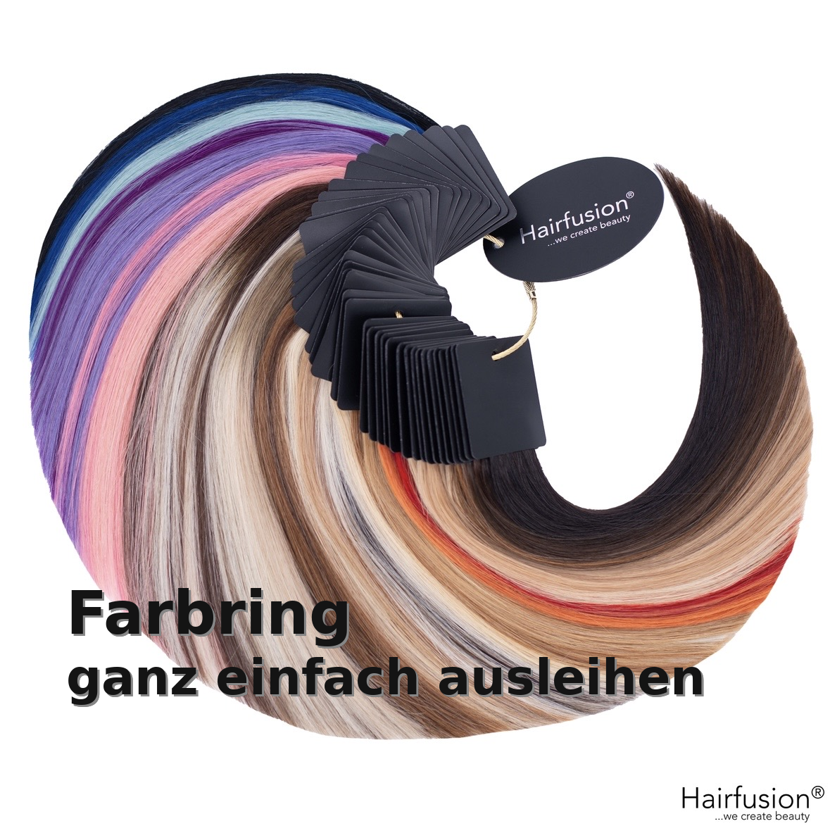 Farbring Echthaar Extensions zum AUSLEIHEN von HAIRFUSION