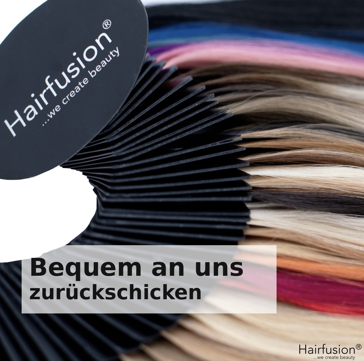 Farbring Echthaar Extensions zum AUSLEIHEN von HAIRFUSION