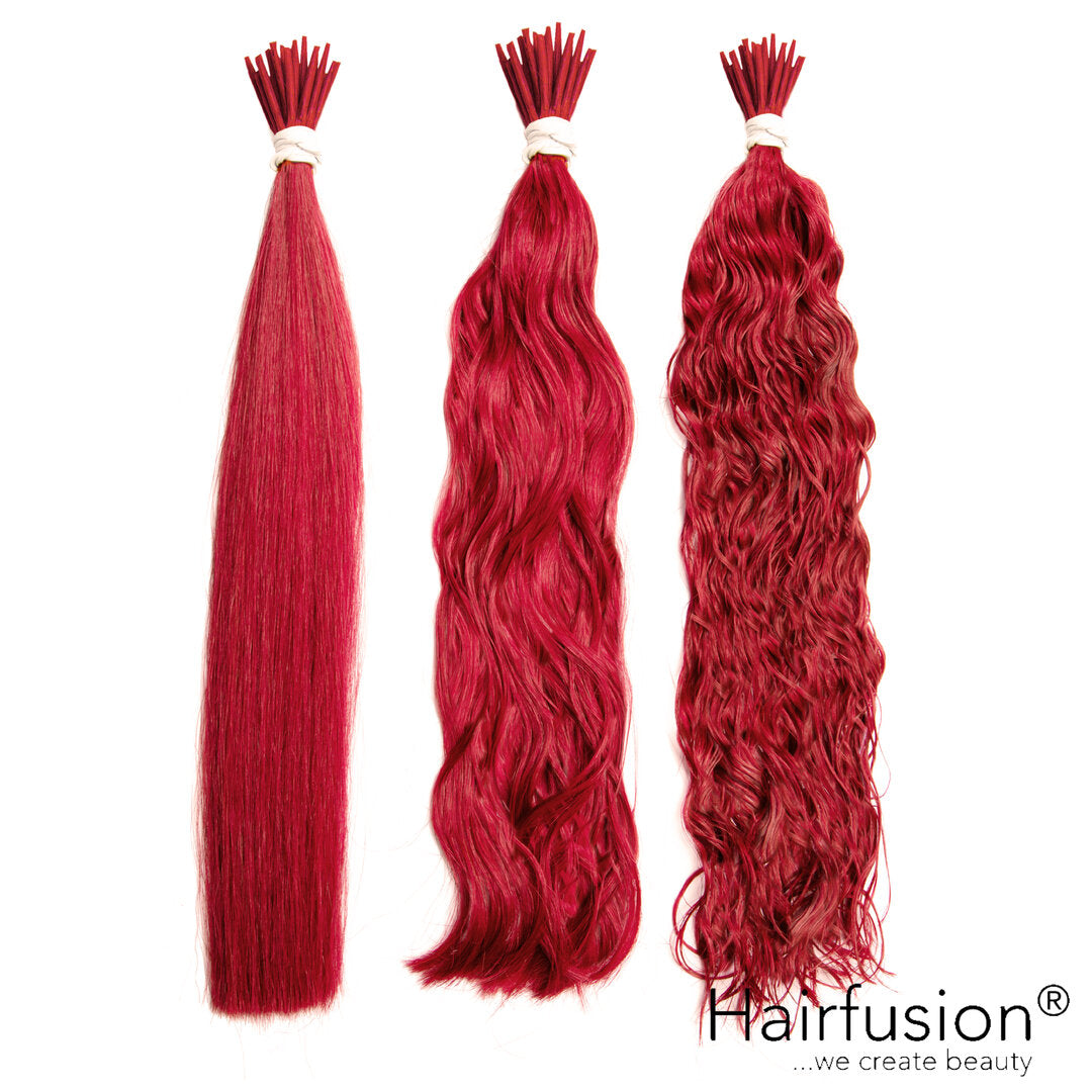 25 Stück HAIRFUSION Echthaarsträhnen mit RUNDBONDING (Microringtechnik) EINFARBIG