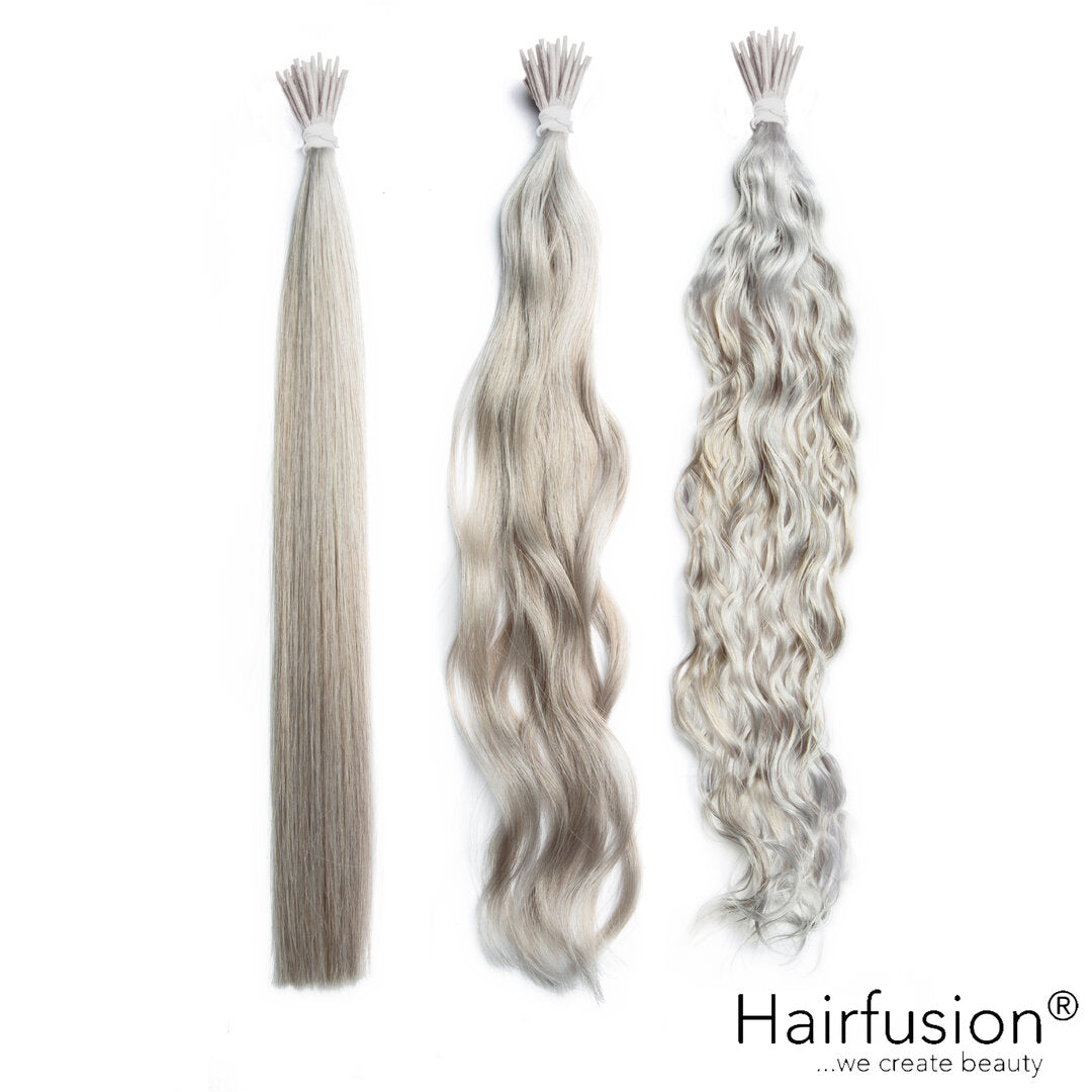 25 Stück HAIRFUSION Echthaarsträhnen mit RUNDBONDING (Microringtechnik) EINFARBIG