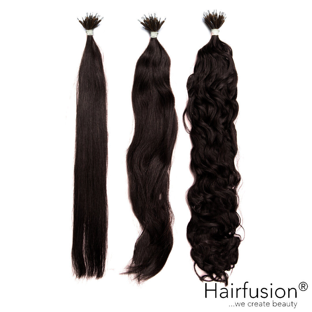 25 Stück HAIRFUSION Nanoring Extensions EINFARBIG