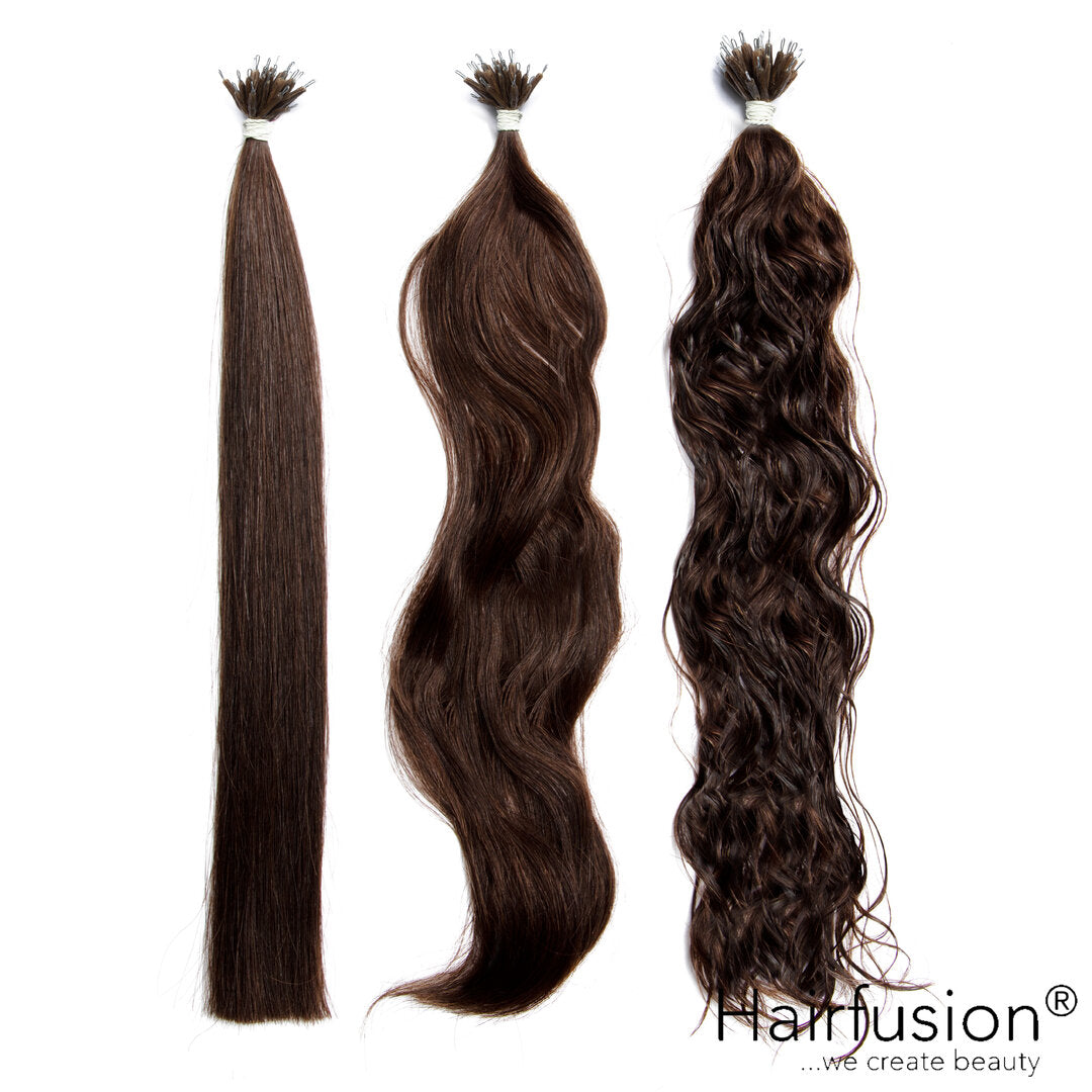 25 Stück HAIRFUSION Nanoring Extensions EINFARBIG