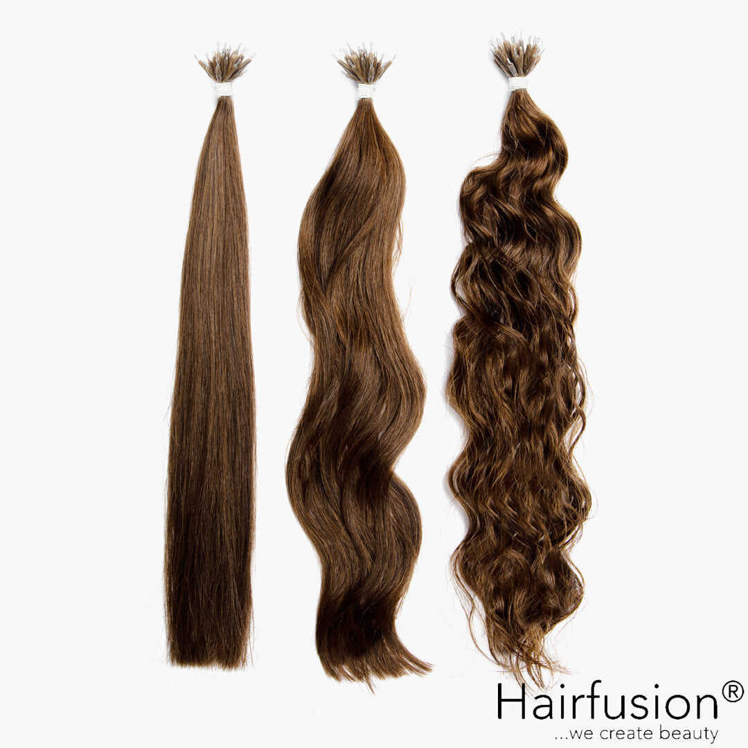 25 Stück HAIRFUSION Nanoring Extensions EINFARBIG