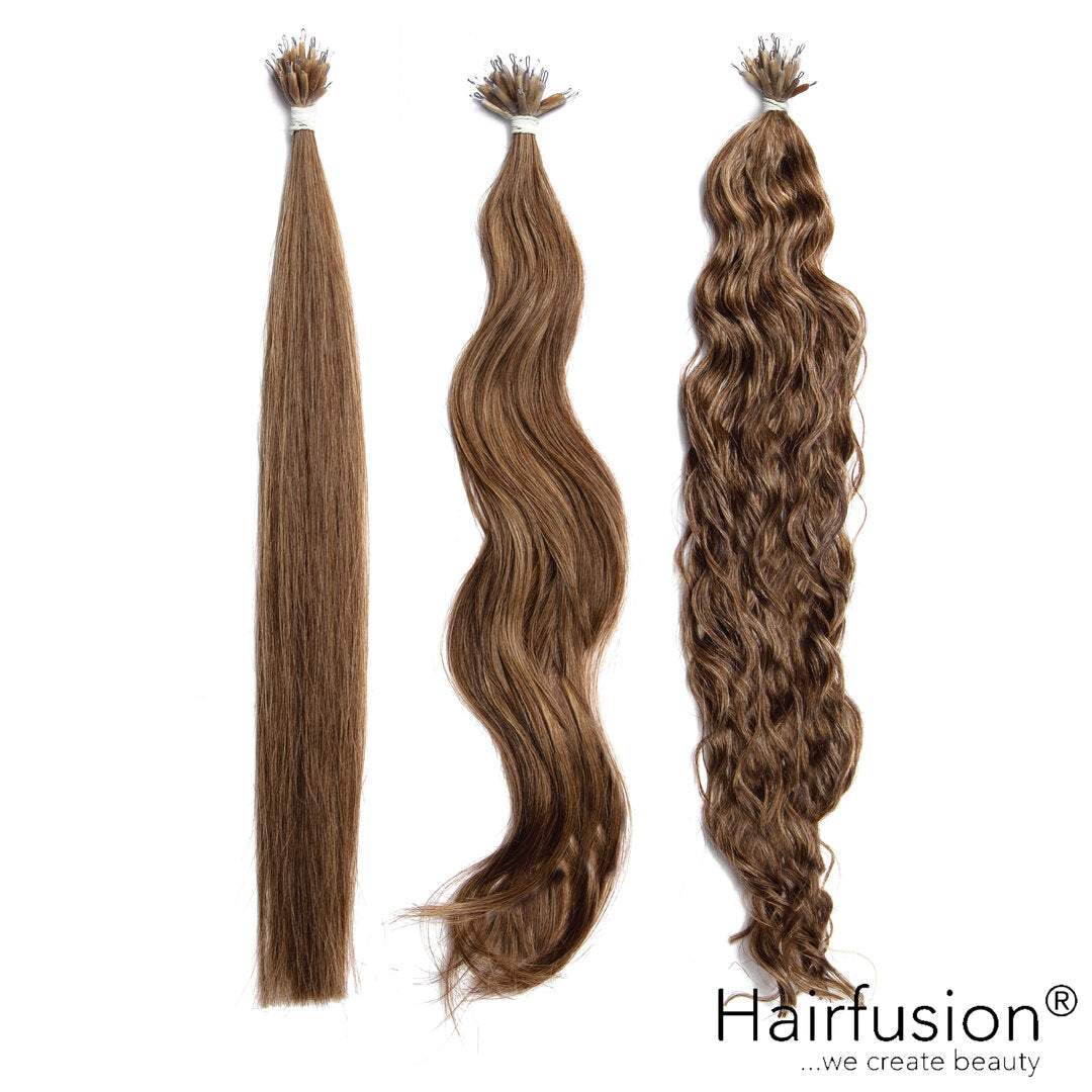 25 Stück HAIRFUSION Nanoring Extensions EINFARBIG