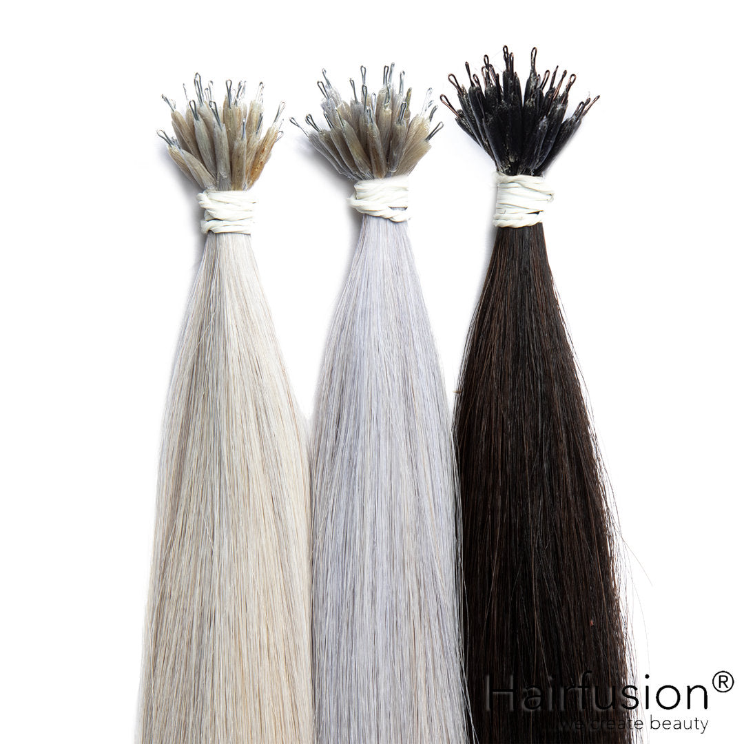 Nanoring Extensions - 25 Stück EINFARBIG von HAIRFUSION