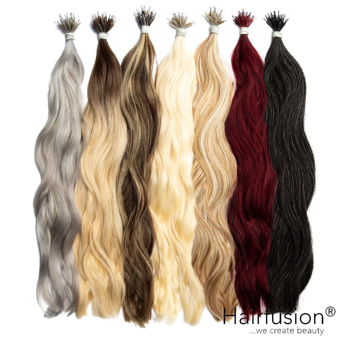 Nanoring Extensions - 25 Stück EINFARBIG von HAIRFUSION