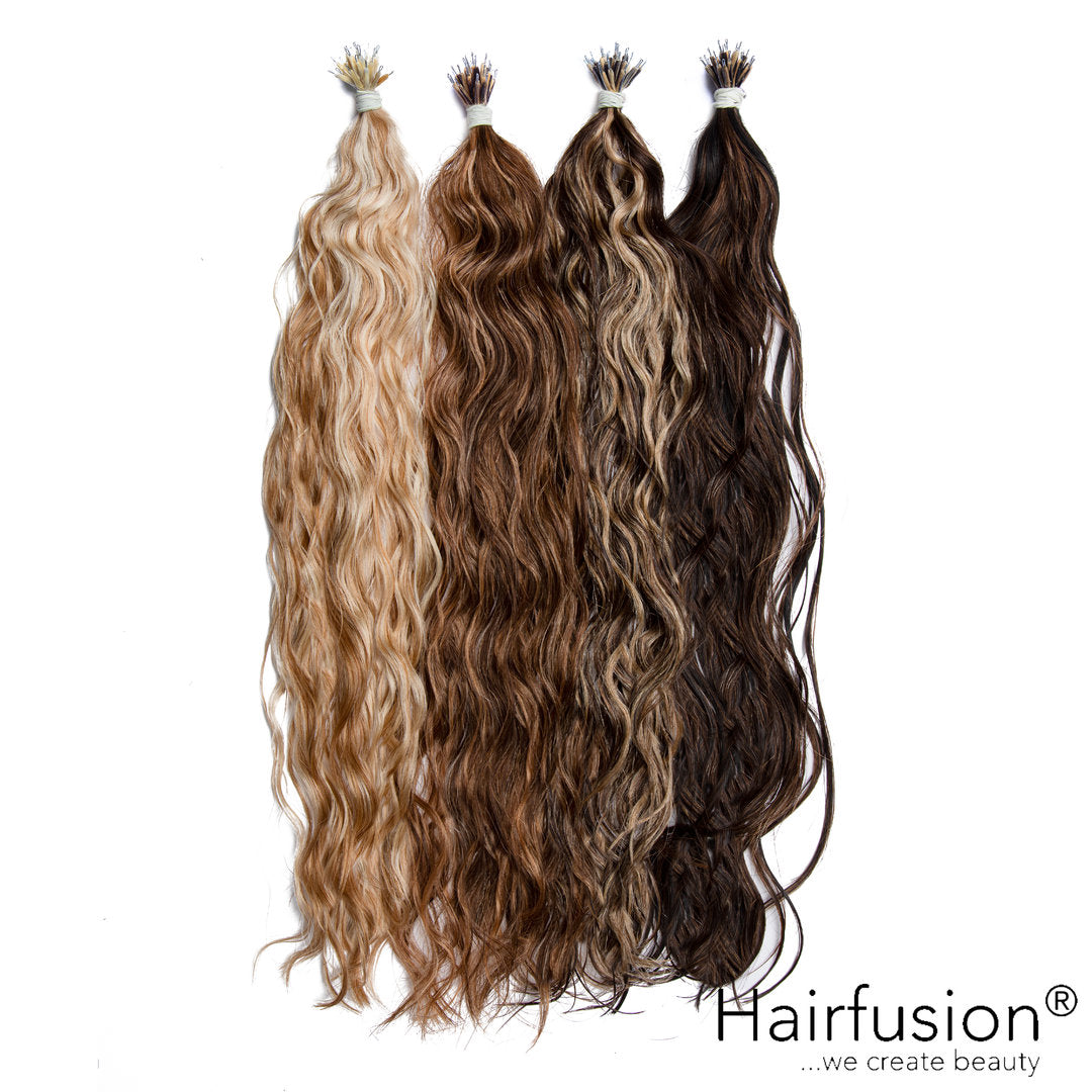 Nanoring Extensions - 25 Stück GESTRÄHNT von HAIRFUSION