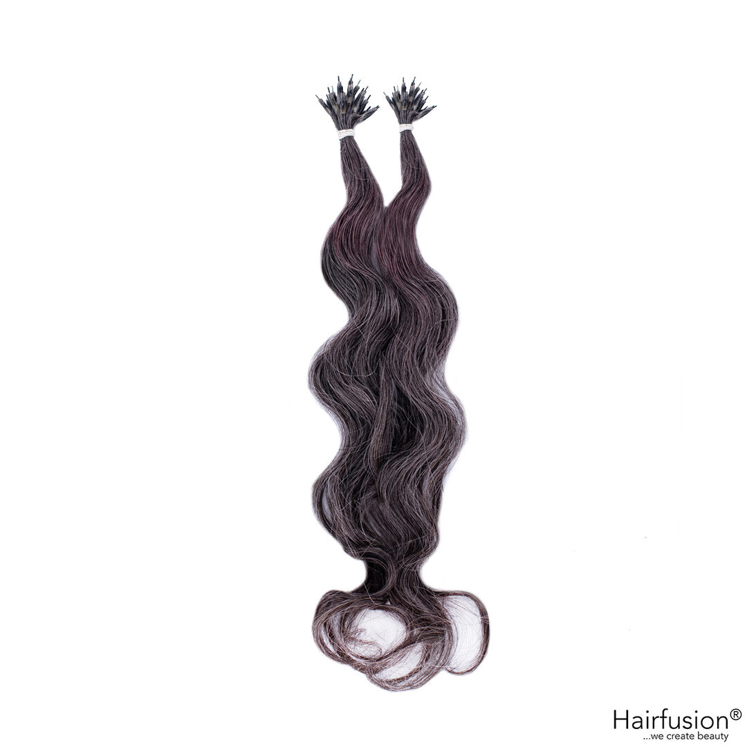 Outlet Nr. 152 – 50 Nanoring Extensions – Farbe Naturgrau – 40 cm – gelockt