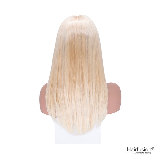 Russische Echthaar Perücke Platin blond -Moskow Barbie - 45 cm - Lace Front