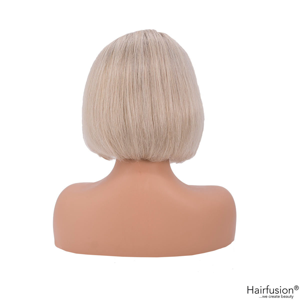 Echthaar Perücke aschblond gesträhnt - The Hair Bob - 25 cm - Lace Front
