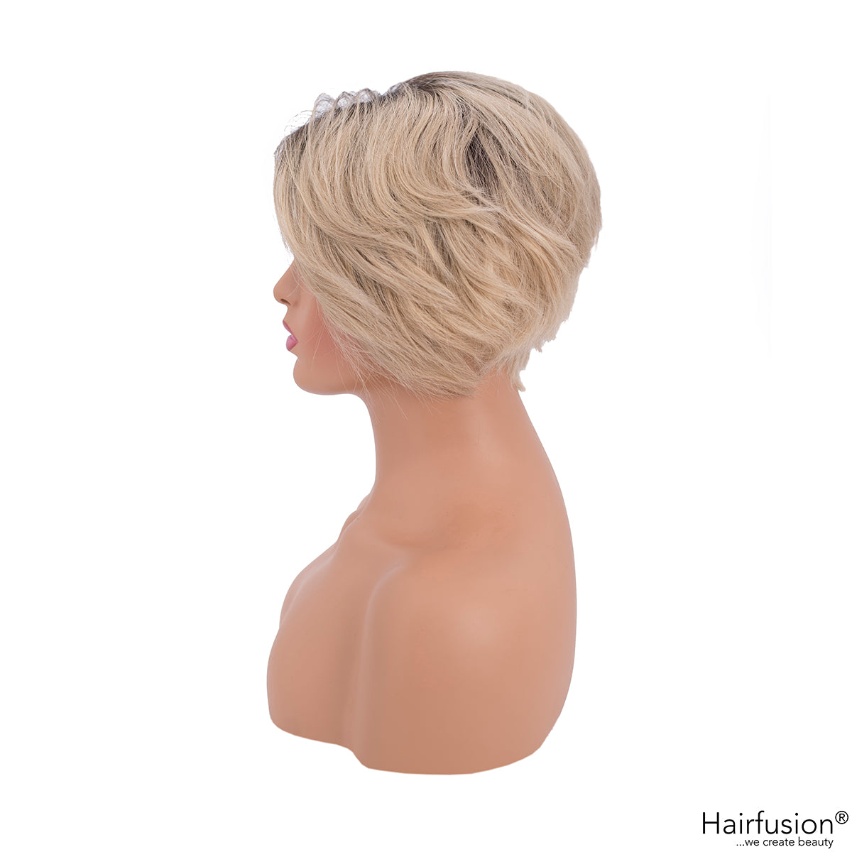 Echthaar Perücke hellblond aschig - The short Bob - 15 cm - Lace Front