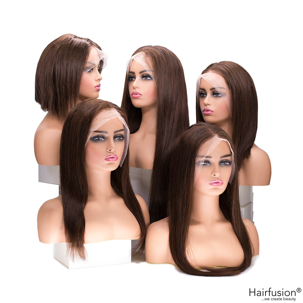 Echthaar Perücke mittelbraun - Coconut Kiss