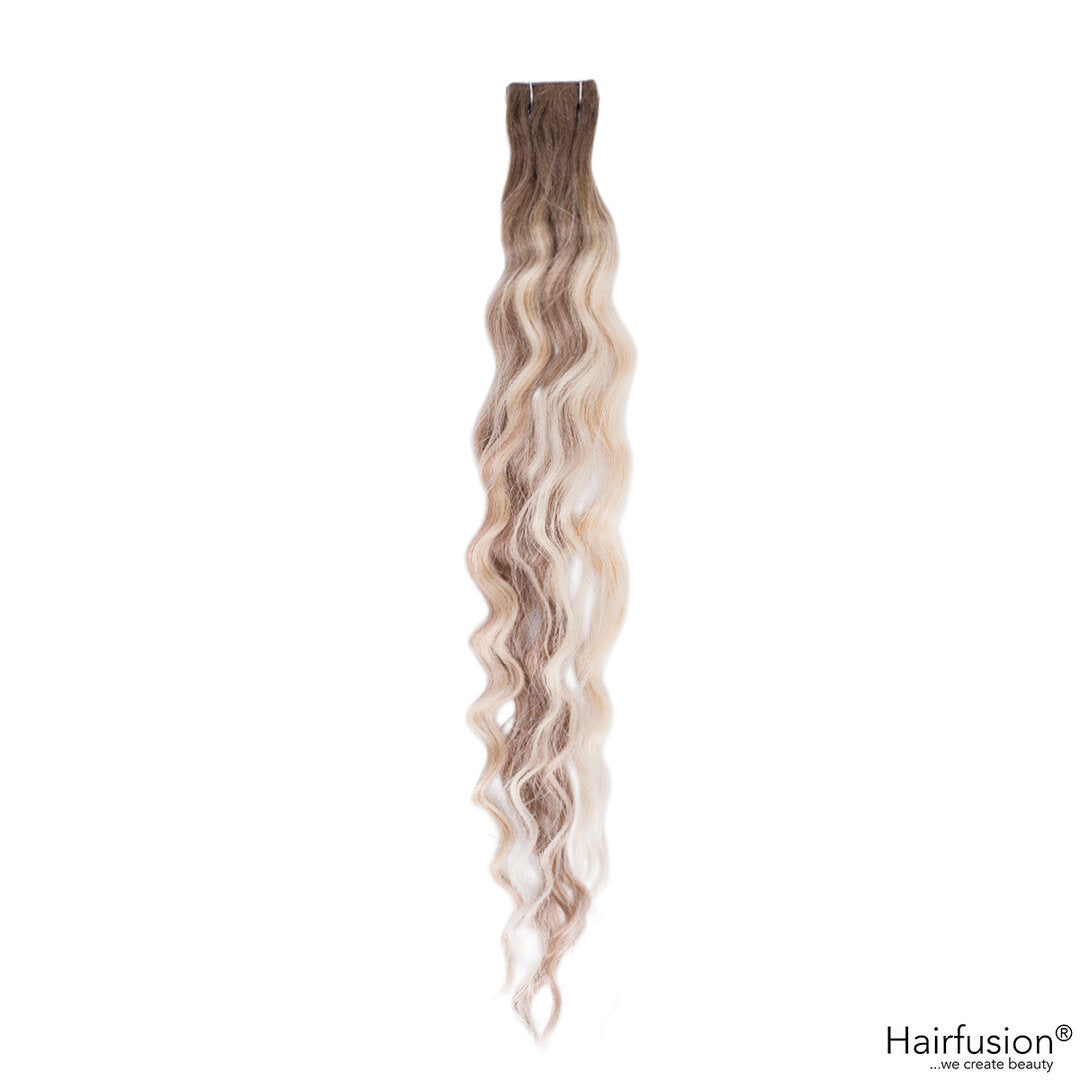 gelockte Tapeextensions - 10 Stück Echthaar 45-50 cm und 65-70 cm