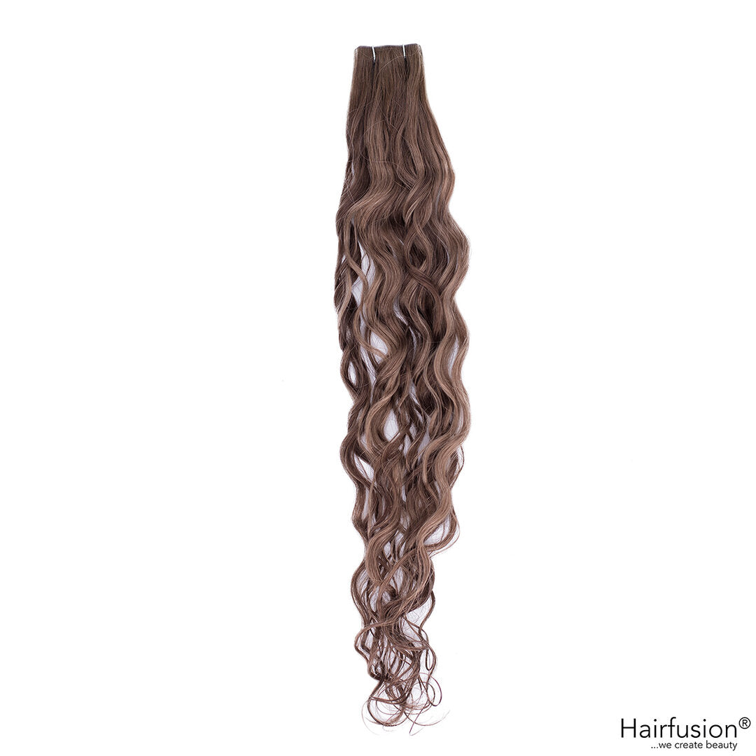 gelockte Tapeextensions - 10 Stück Echthaar 45-50 cm und 65-70 cm