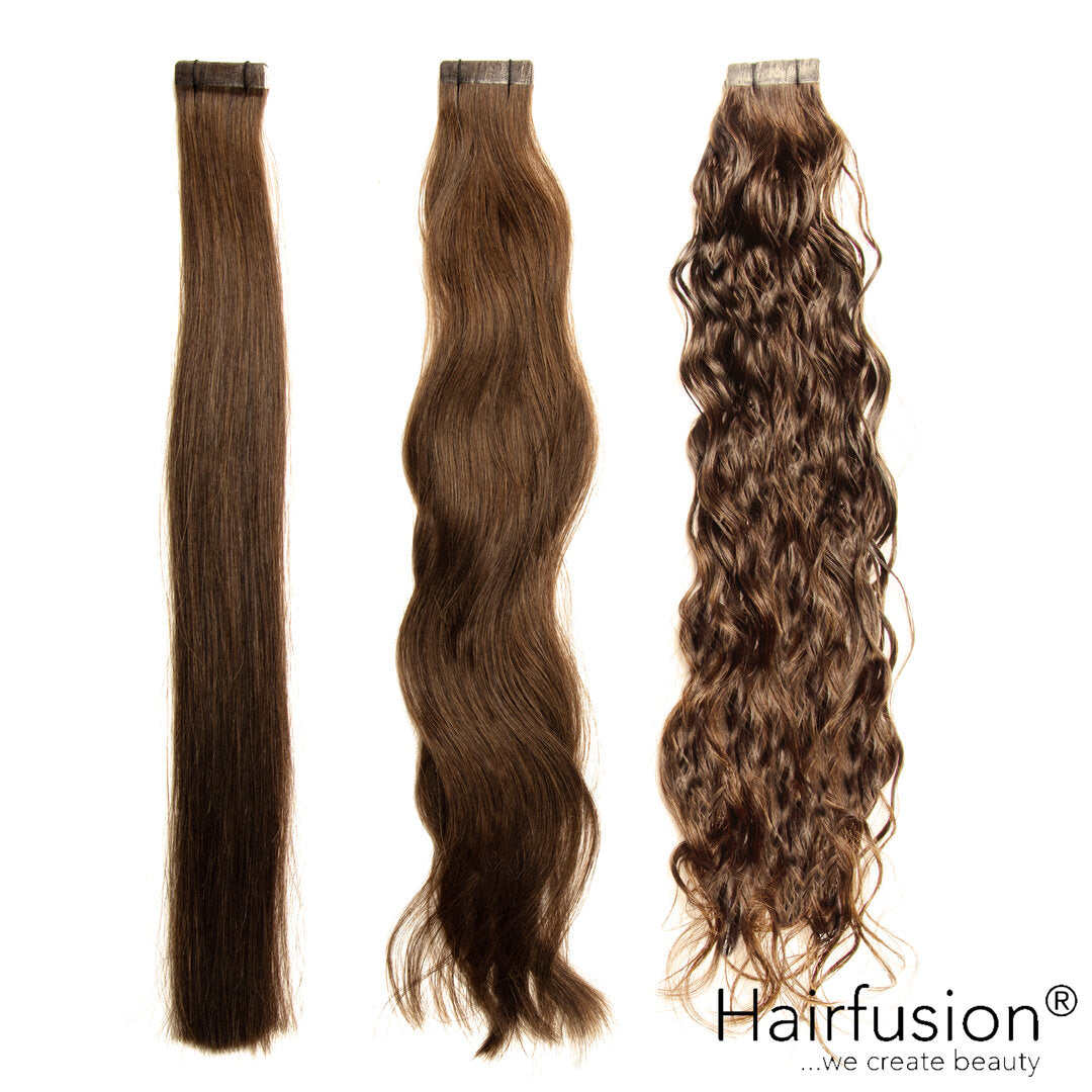 Tapes - 10 Stück HAIRFUSION Echthaar EINFARBIG