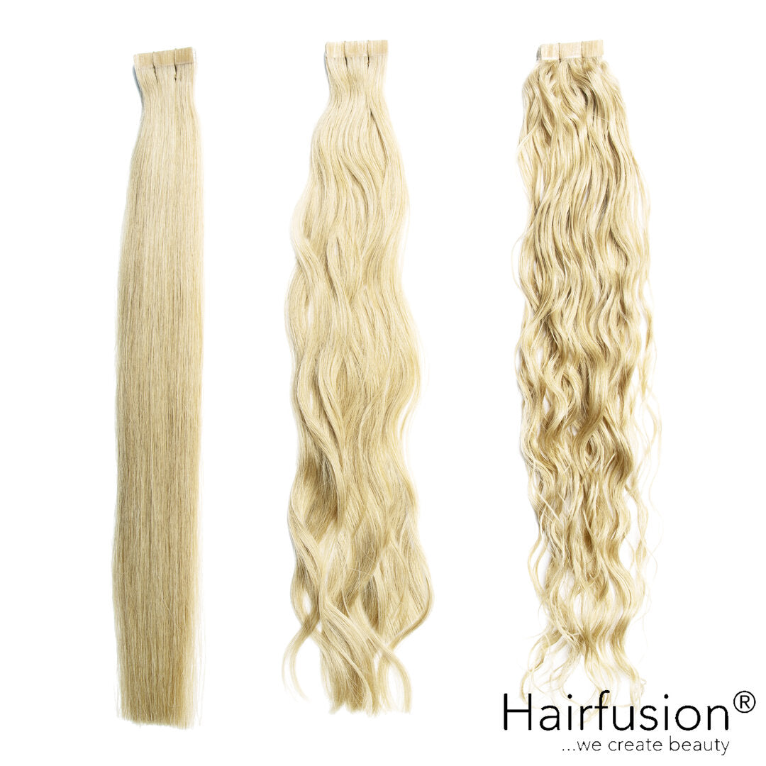 Tapes - 10 Stück HAIRFUSION Echthaar EINFARBIG