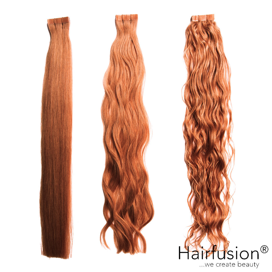 Tapes - 10 Stück HAIRFUSION Echthaar EINFARBIG