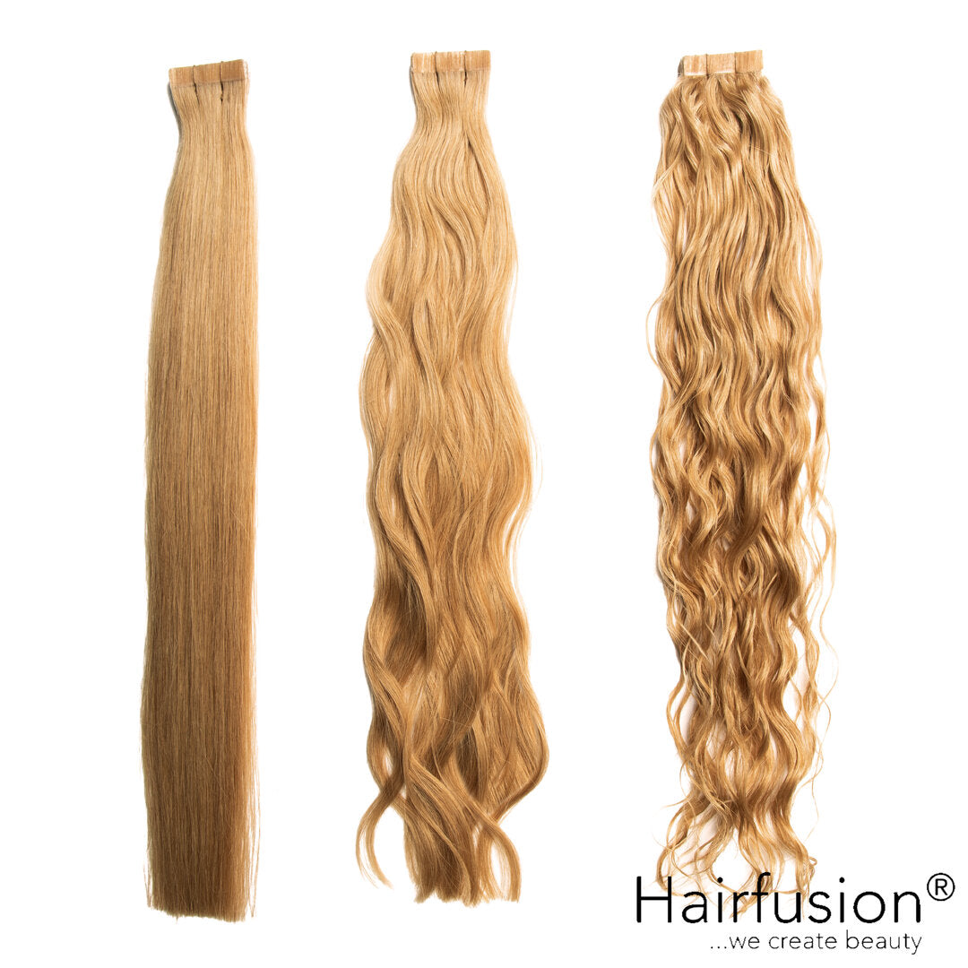 Tapes - 10 Stück HAIRFUSION Echthaar EINFARBIG