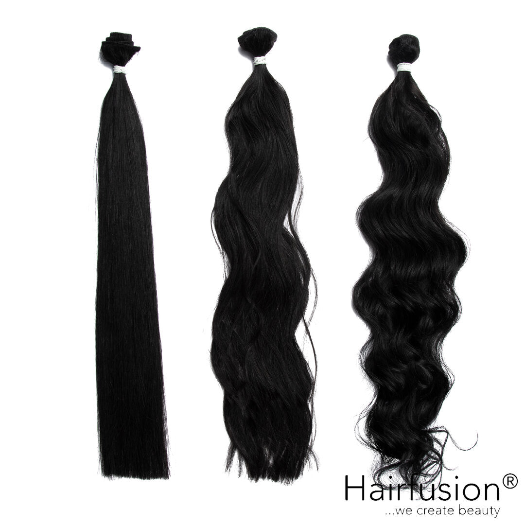 50 gr. HAIRFUSION Echthaar Tresse EINFARBIG