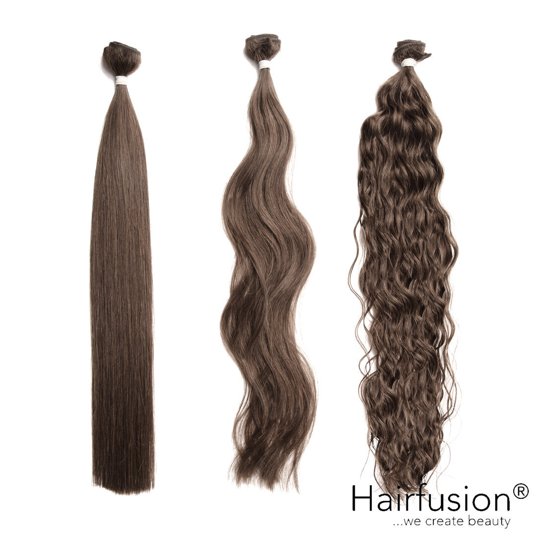 50 gr. INVISIBLE/GENIUS Tresse NATURAL ASHY Echthaar von HAIRFUSION