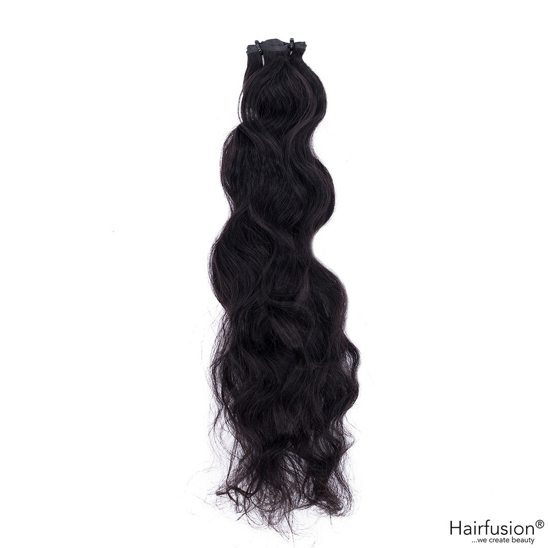 gelockte Tressenextensions - 50 gr. Echthaar 40-70 cm