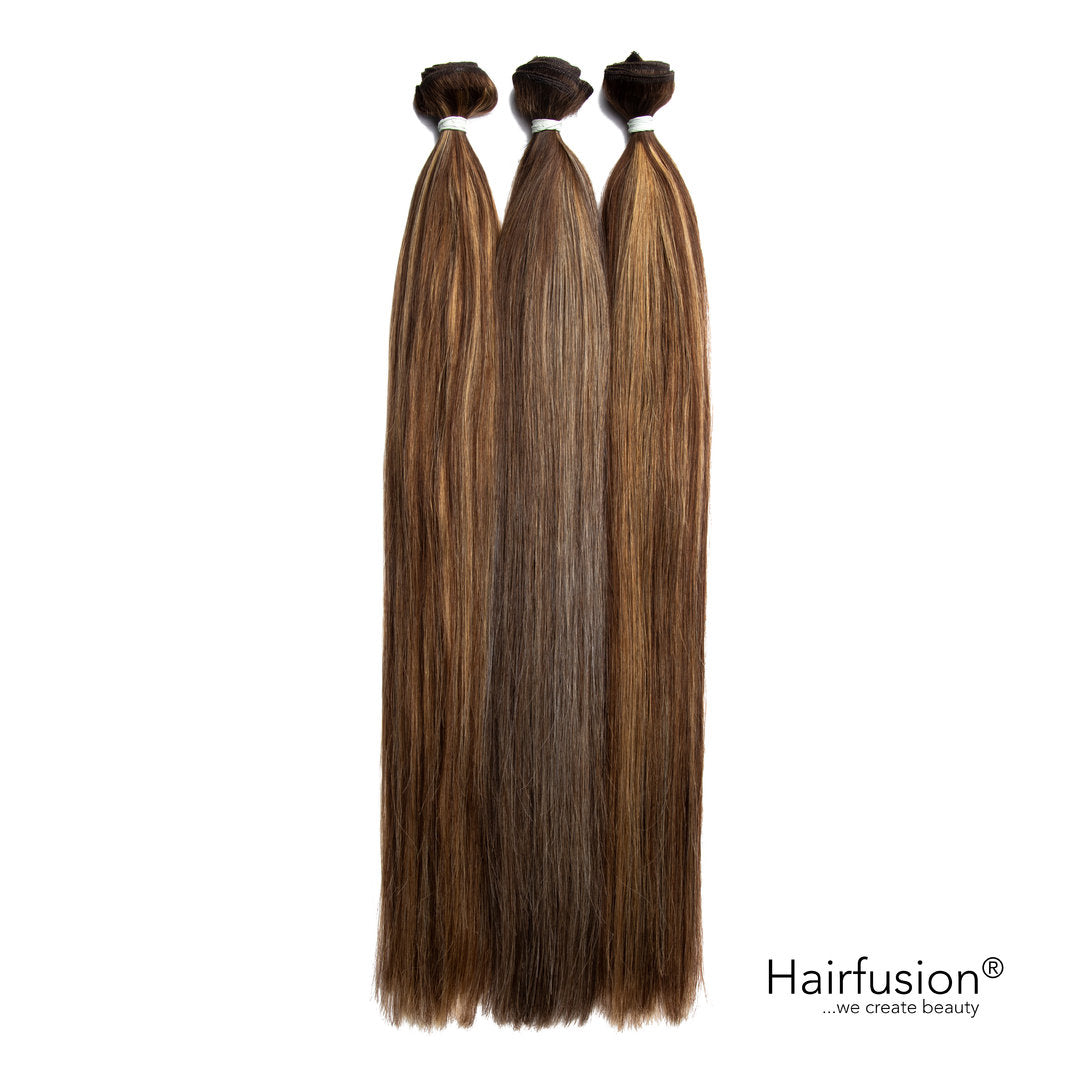 50 gr. INVISIBLE/GENIUS Tresse GESTRÄHNT Echthaar 40-70 cm