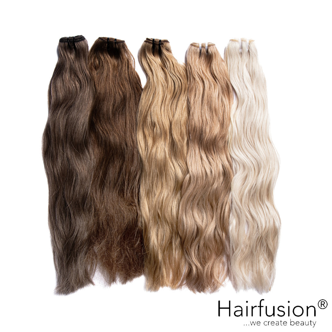 50 gr. INVISIBLE/GENIUS Tresse NATURAL ASHY Echthaar 40-70 cm