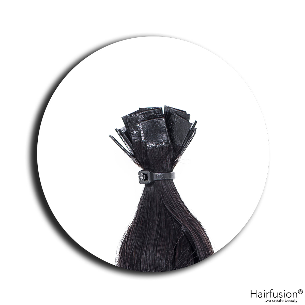 Bonding Extensions 25 Stück (Flachbonding - Wärme-/Ultraschall) ROHHAAR schwarzbraun 30-70 cm