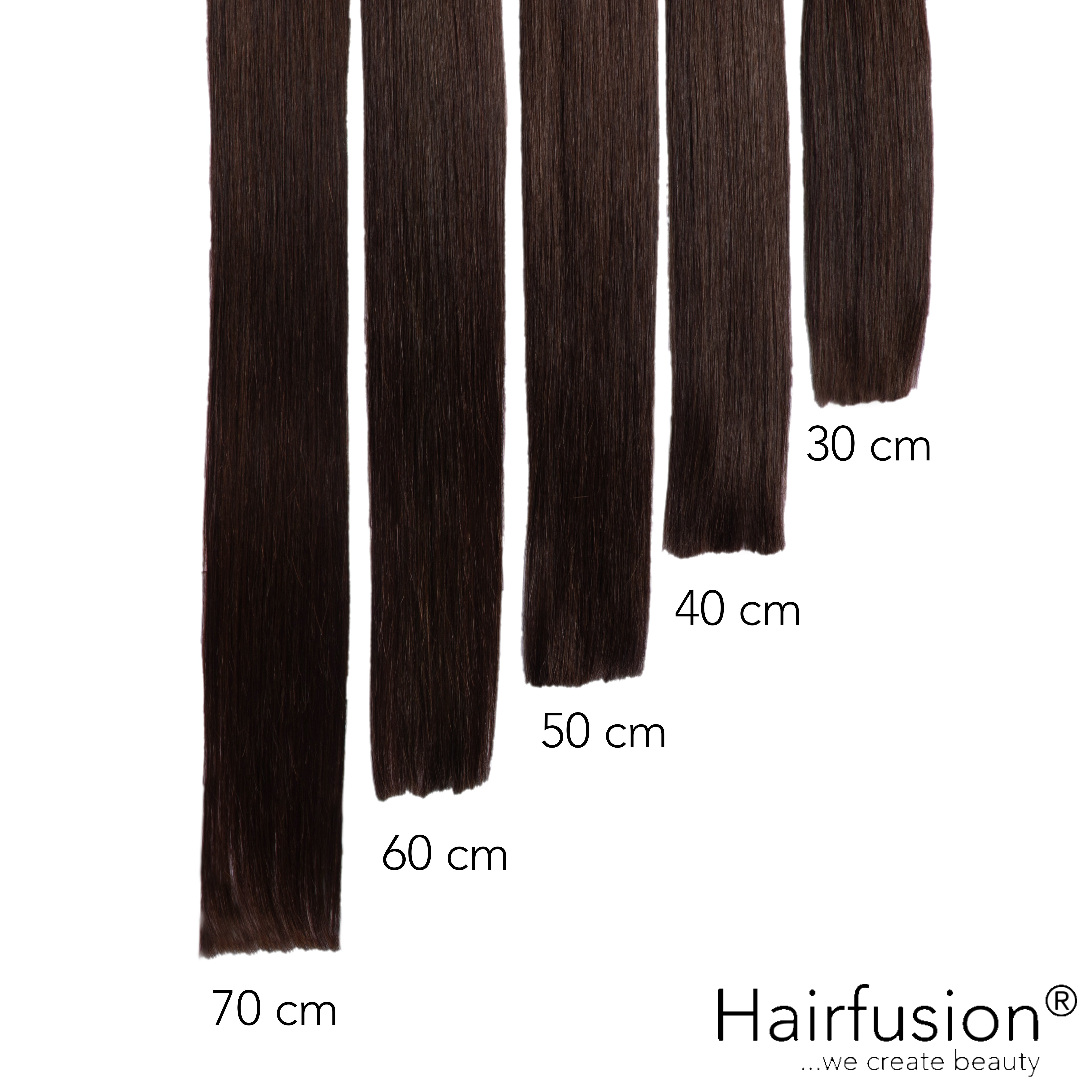 Bonding Extensions - 25 Stück (Flachbonding - Wärme-/Ultraschall) EINFARBIG Echthaar 30-70 cm