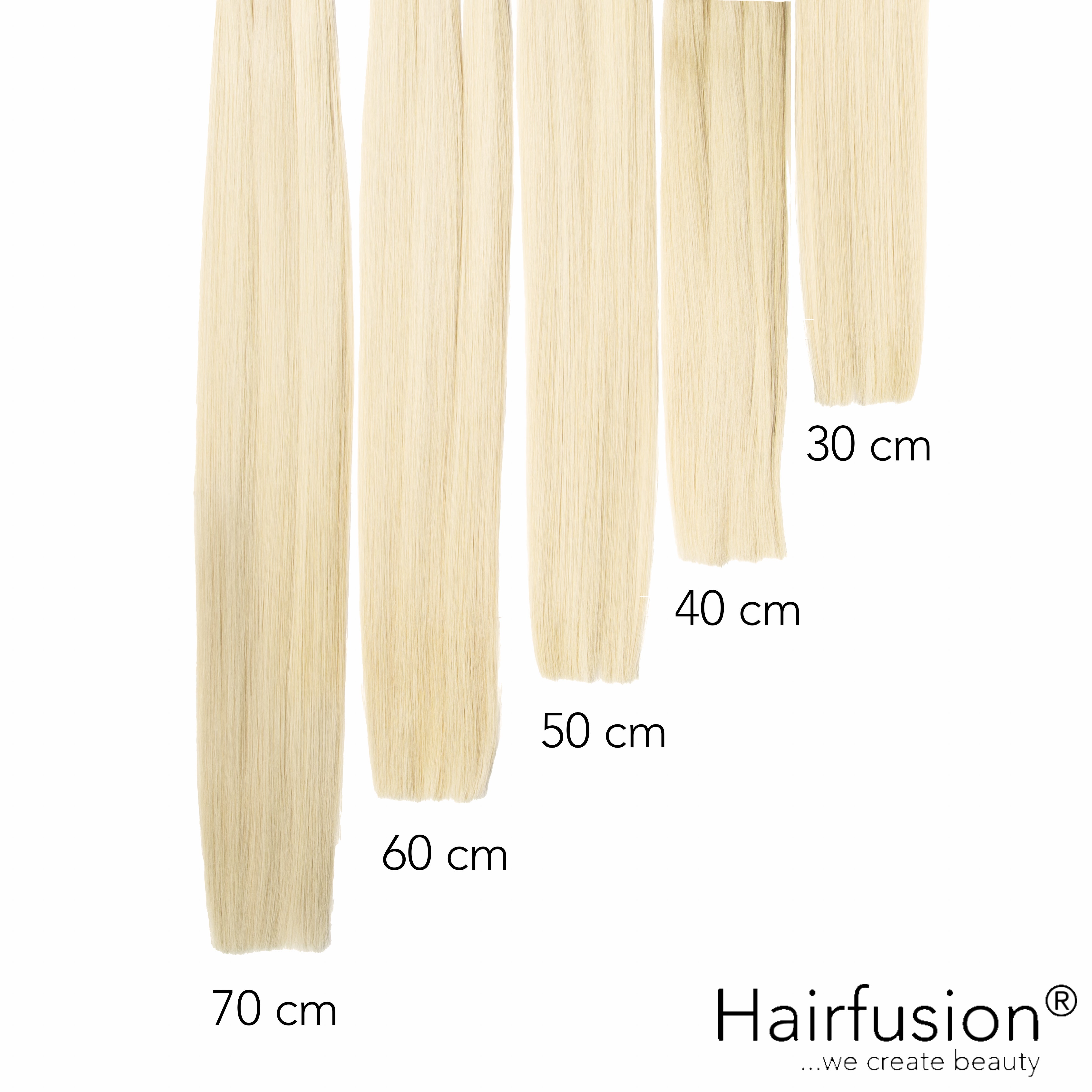 Bonding Extensions - 25 Stück (Flachbonding - Wärme-/Ultraschall) EINFARBIG Echthaar 30-70 cm