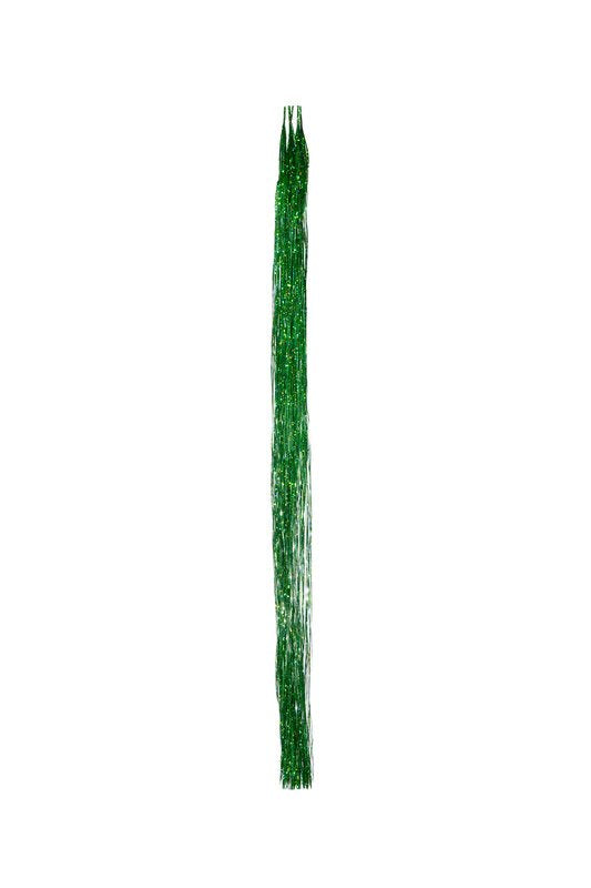 Haarlametta Extensions 50 cm – 5 Strähnen Glitzer mit Microring, hitzebeständig