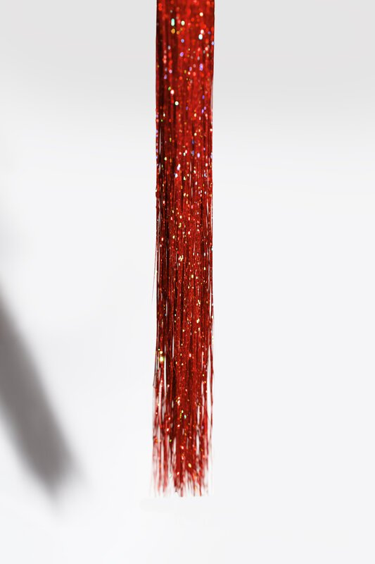 Haarlametta Extensions 50 cm – 5 Strähnen Glitzer mit Microring, hitzebeständig
