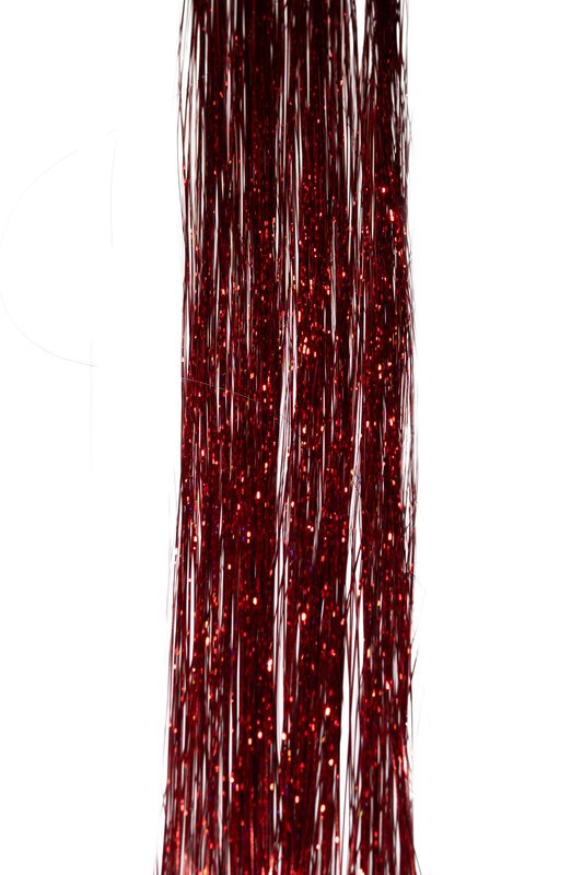 Haarlametta Extensions 50 cm – 5 Strähnen Glitzer mit Microring, hitzebeständig