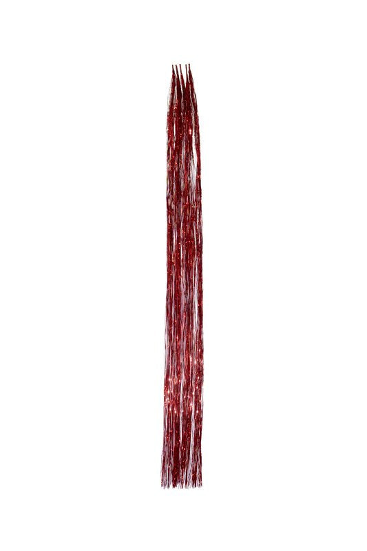 Haarlametta Extensions 50 cm – 5 Strähnen Glitzer mit Microring, hitzebeständig